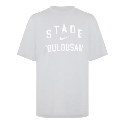 Wolf Grey-White - Front - Nike Mens Stade Logo T-Shirt