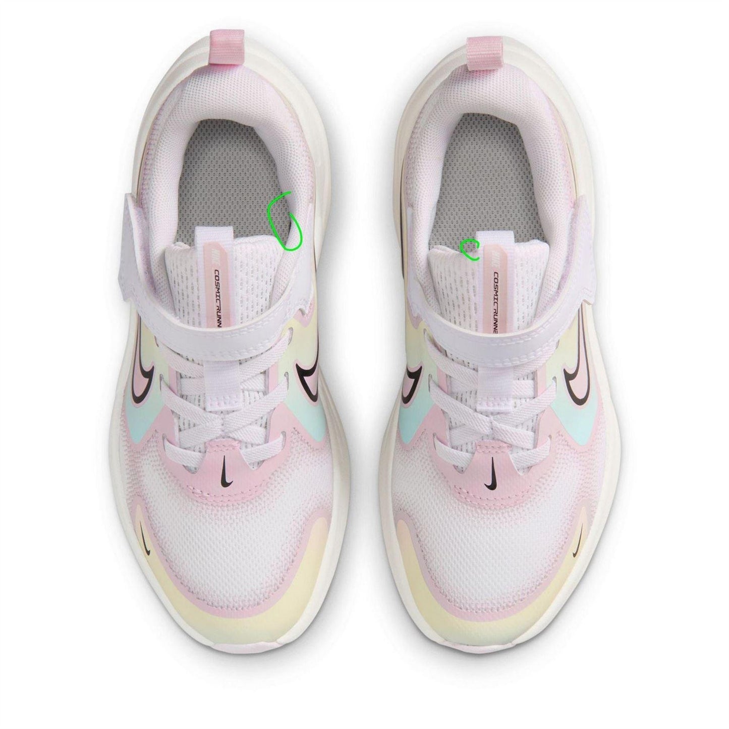 White-Black-Lilac - Pack Shot - Nike Childrens-Kids Cosmic Trainers