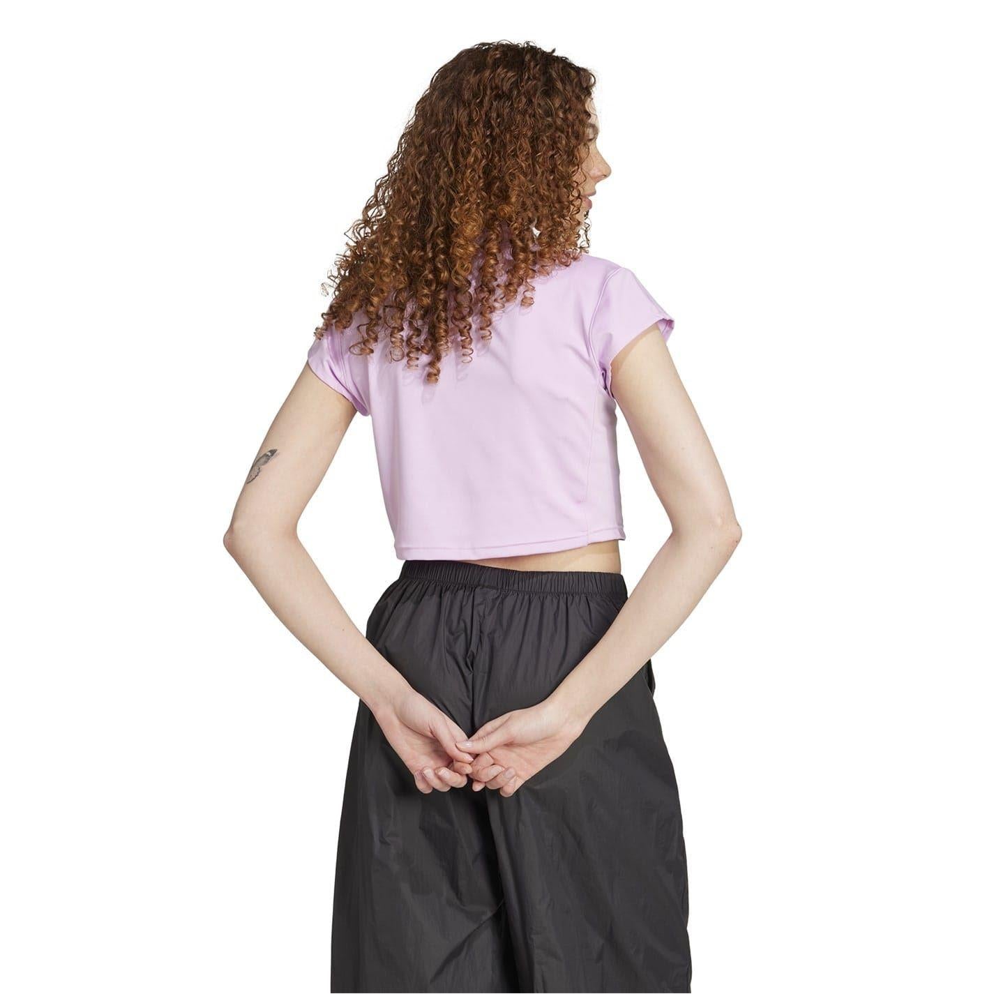 Blooming Lilac - Back - Adidas Womens-Ladies Crop Top
