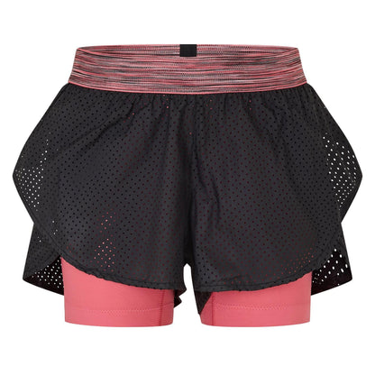 Black - Front - Skins Womens-Ladies Dnamic Performance 2 Layer Running Shorts