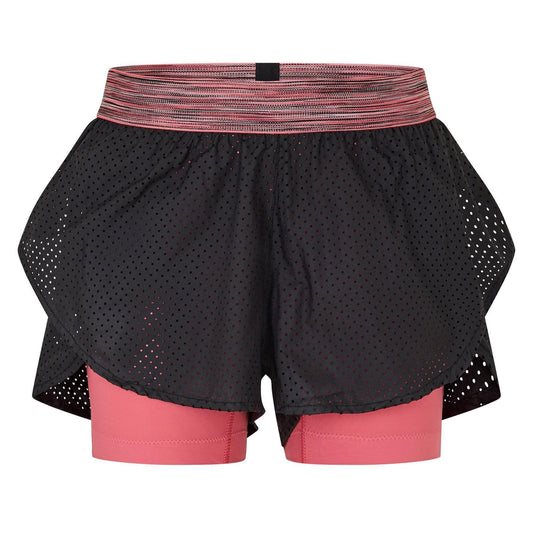 Black - Front - Skins Womens-Ladies Dnamic Performance 2 Layer Running Shorts