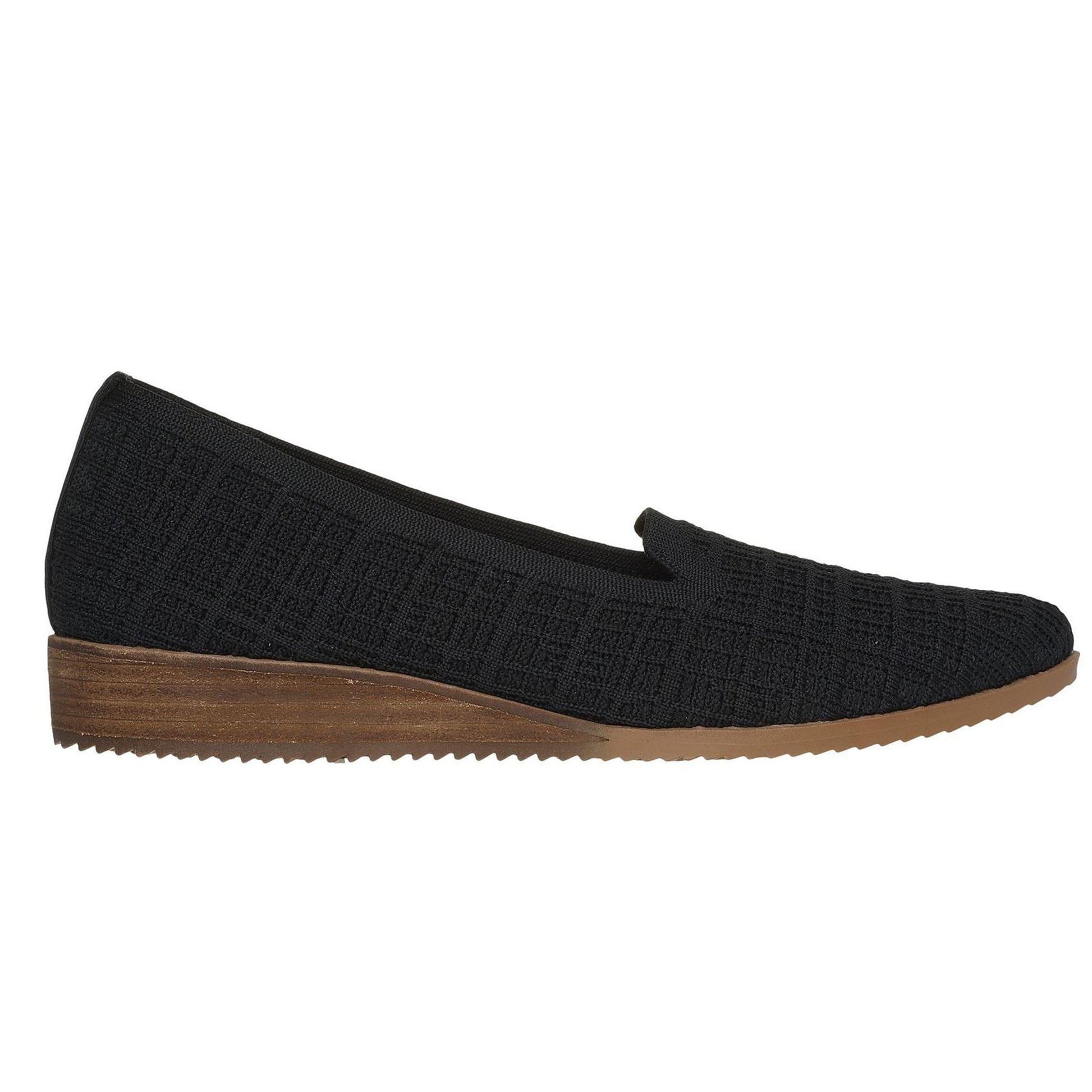 Black - Front - Skechers Womens-Ladies Cleo Wedge Trainers