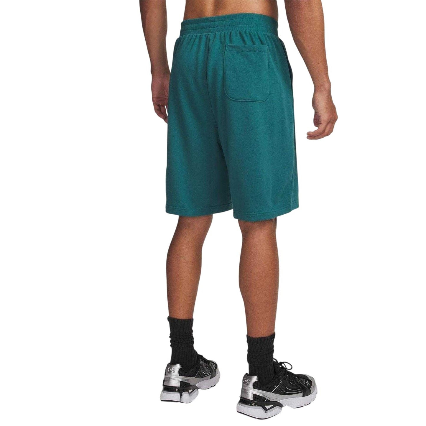 Green-Black - Back - Under Armour Mens Rival Graphic Shorts