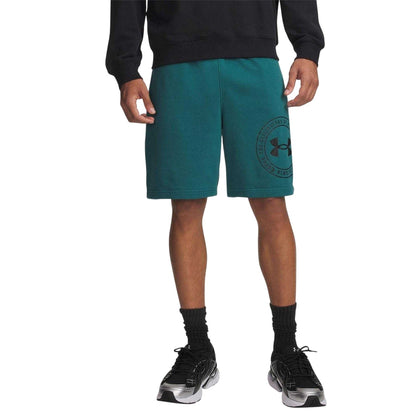 Green-Black - Side - Under Armour Mens Rival Graphic Shorts