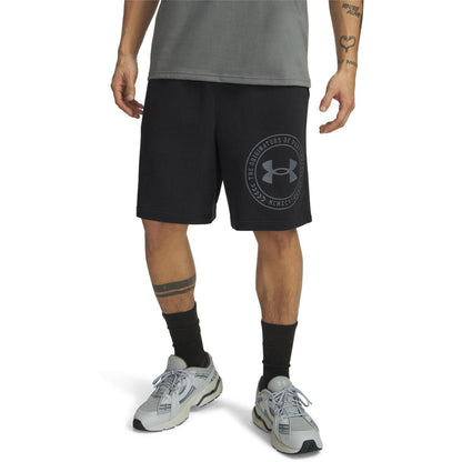Black - Front - Under Armour Mens Rival Graphic Shorts