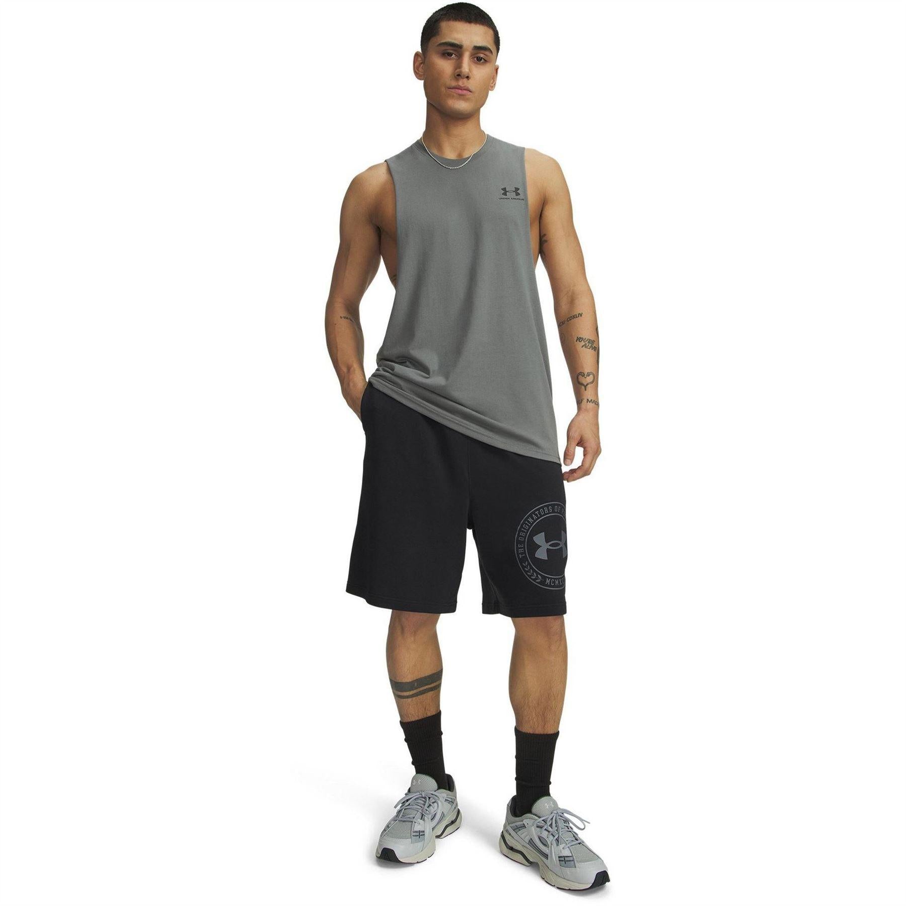 Black - Lifestyle - Under Armour Mens Rival Graphic Shorts