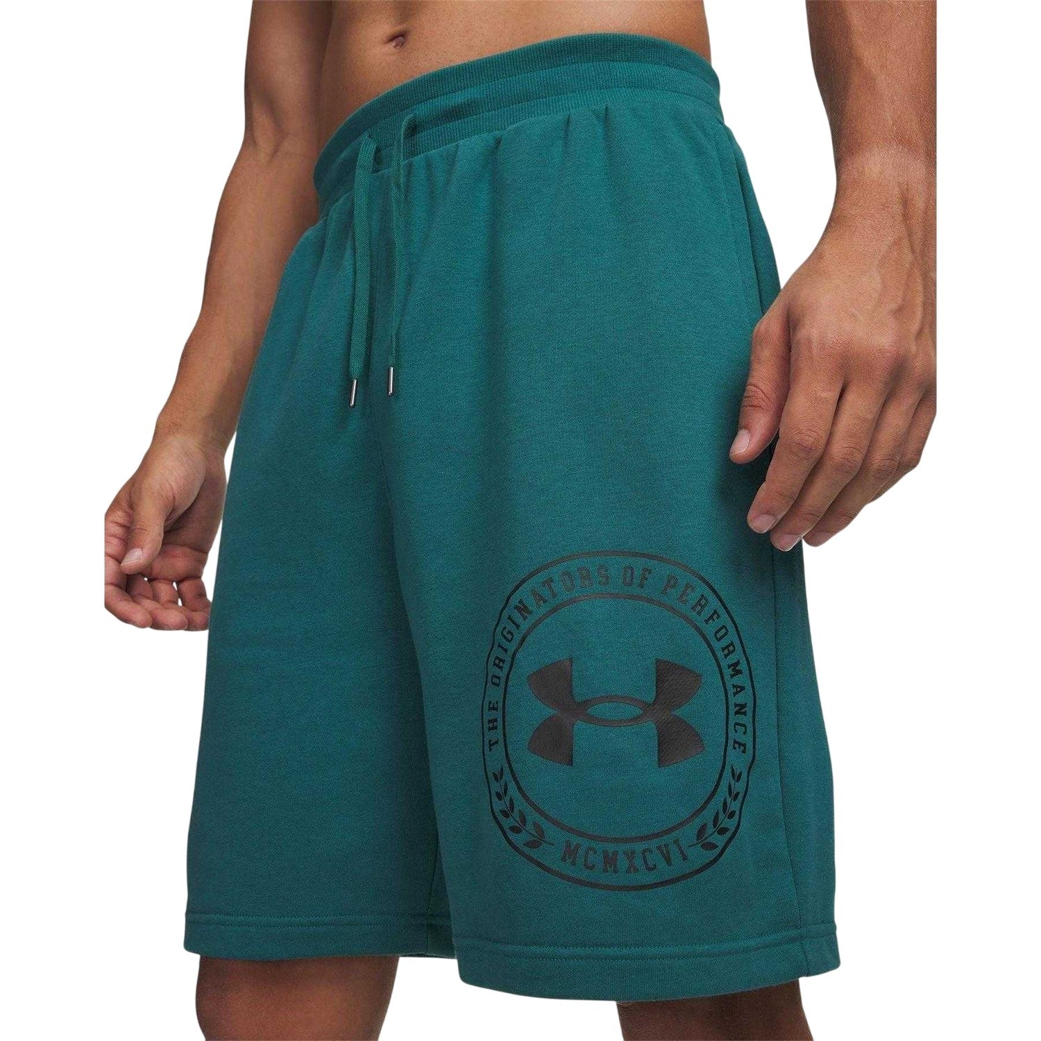 Green-Black - Front - Under Armour Mens Rival Graphic Shorts