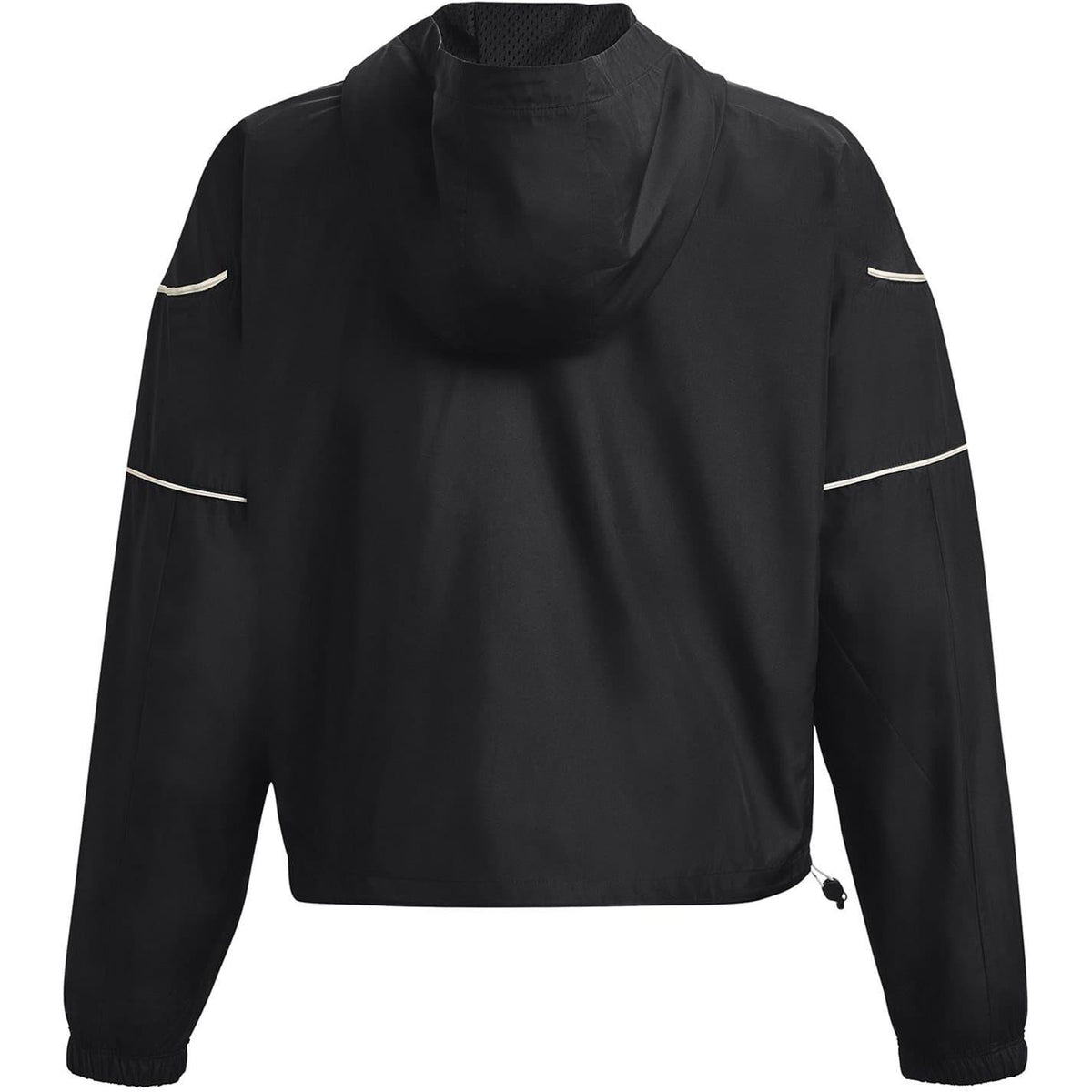Black - Back - Under Armour Womens-Ladies Project Rock Reflective Hooded Jacket