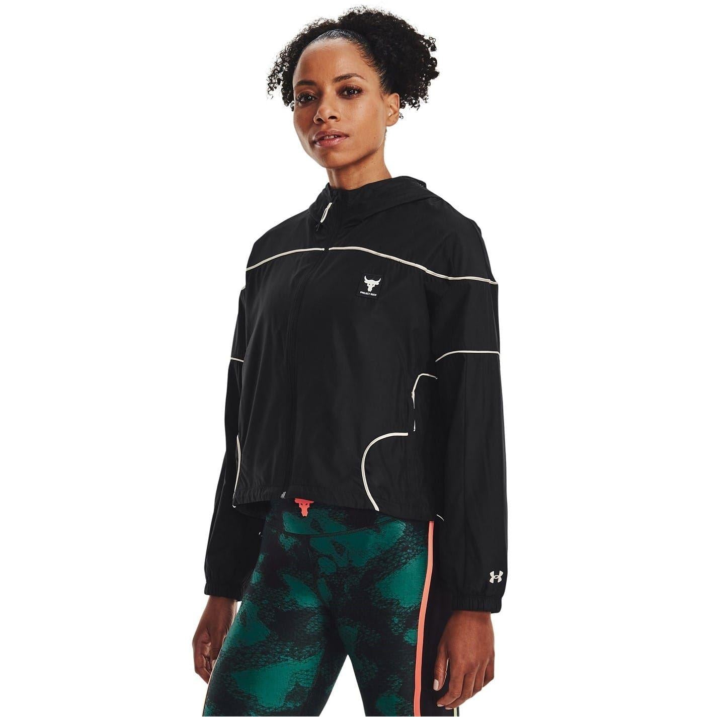 Black - Lifestyle - Under Armour Mens Project Rock Reflective Hooded Jacket