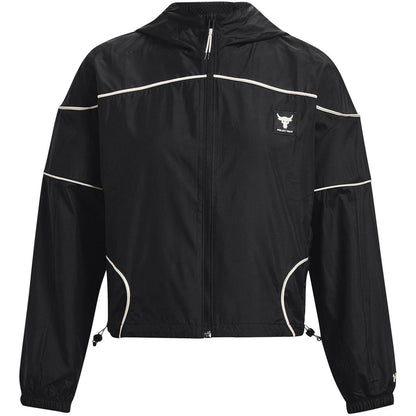 Black - Front - Under Armour Mens Project Rock Reflective Hooded Jacket