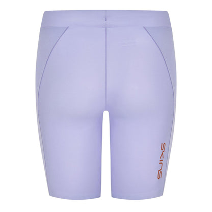 Purple - Back - Skins Womens-Ladies Series-5 Fitted Compression Shorts