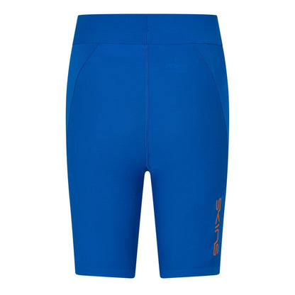 Blue - Back - Skins Womens-Ladies Series-5 Fitted Compression Shorts