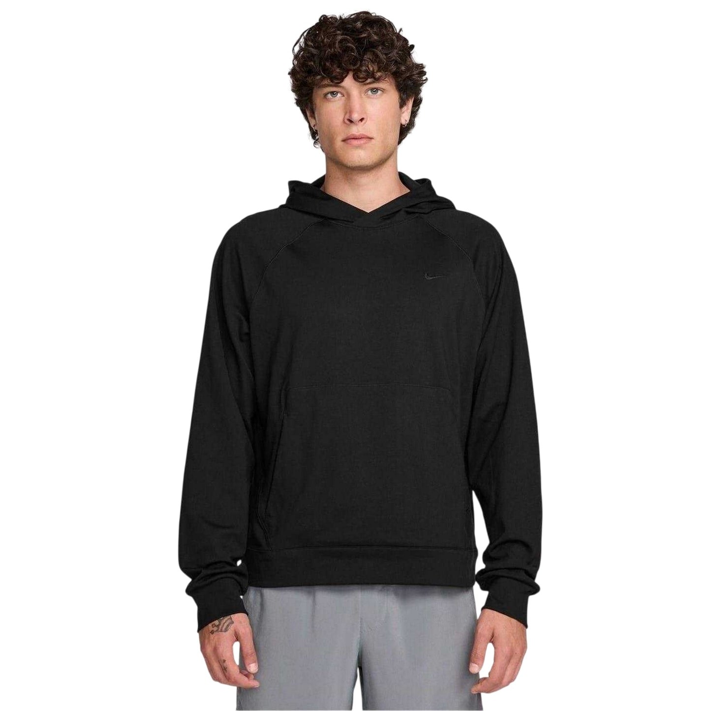 Black - Front - Nike Mens Pullover Hoodie