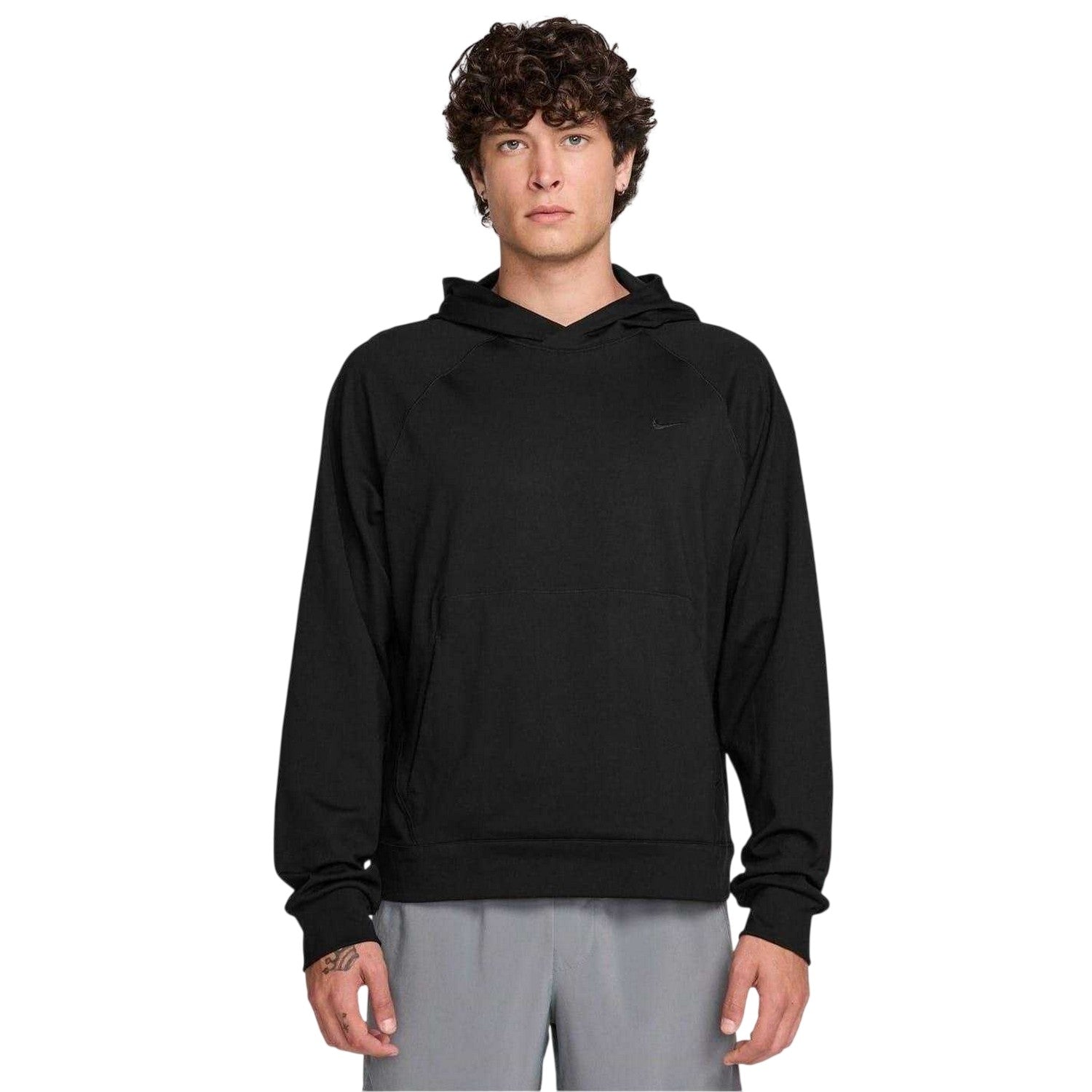 Black - Front - Nike Mens Pullover Hoodie