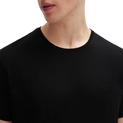 Black - Side - Boss Mens Relaxed Fit T-Shirt (Pack of 2)