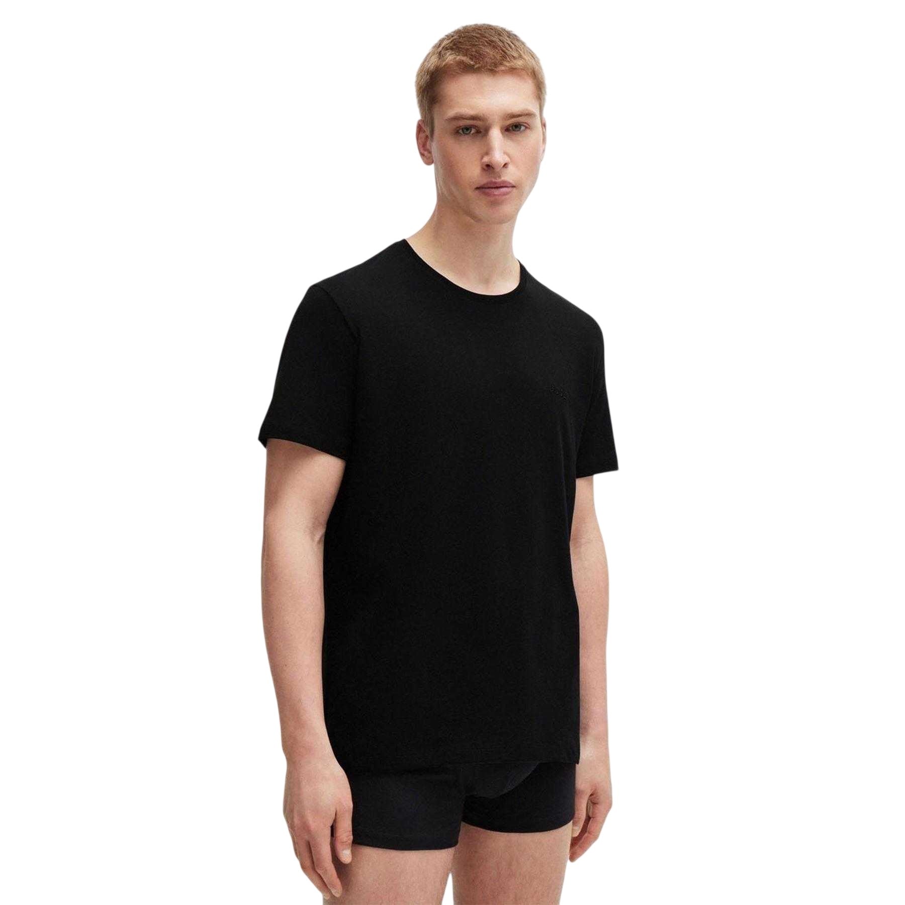 Black - Lifestyle - Boss Mens Relaxed Fit T-Shirt (Pack of 2)