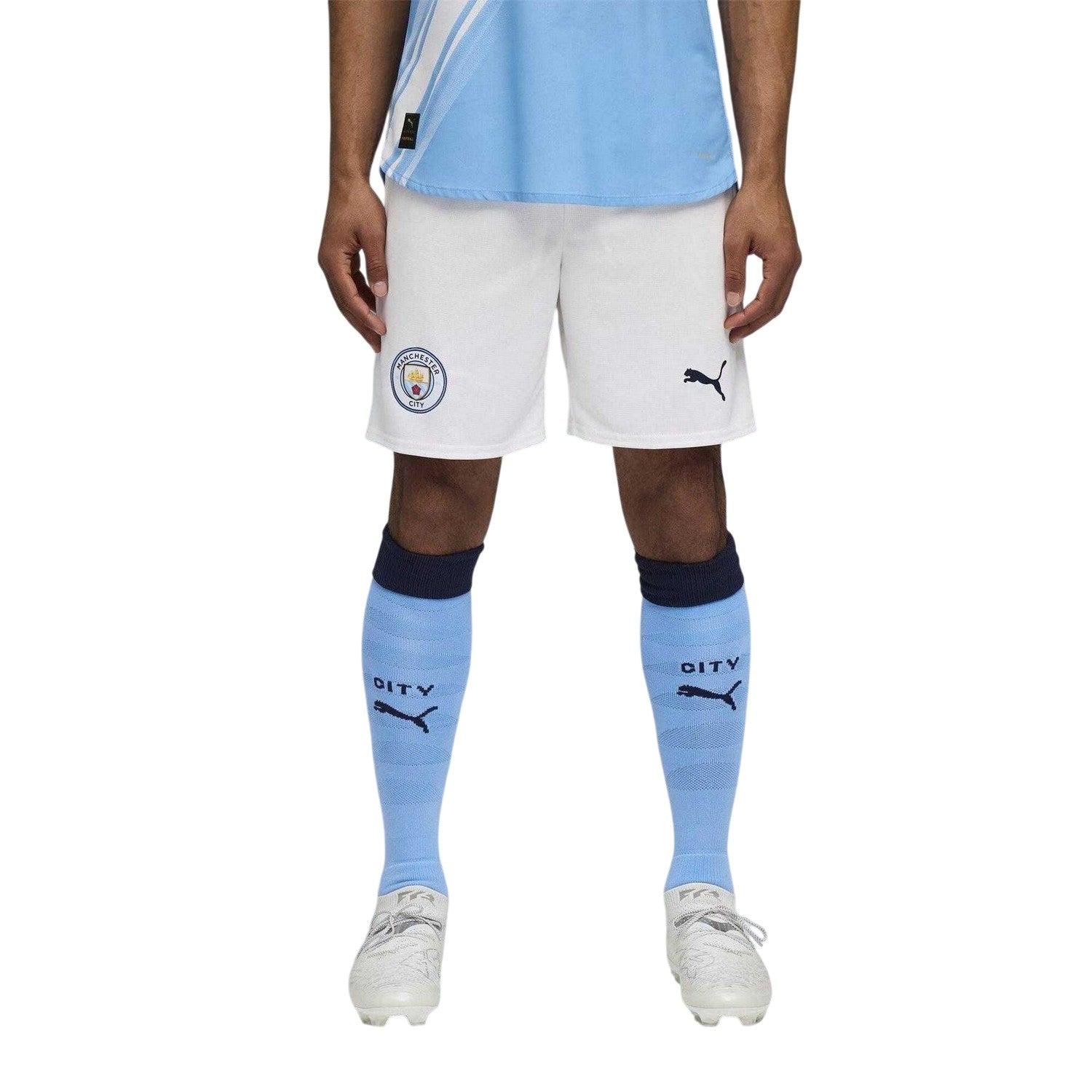 White - Side - Puma Mens 2025-2026 Manchester City FC Home Shorts