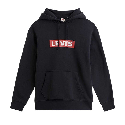 Black - Front - Levis Mens Graphic Relaxed Fit Hoodie