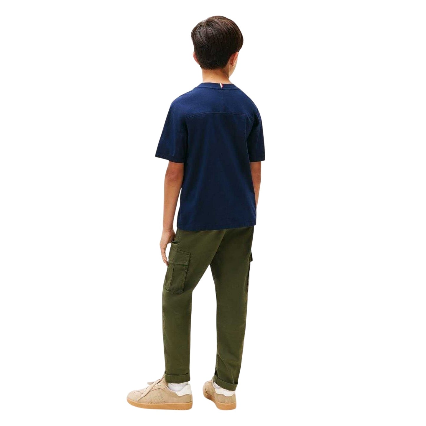 Navy - Back - Tommy Hilfiger Childrens-Kids Varsity T-Shirt