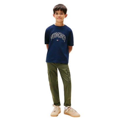 Navy - Pack Shot - Tommy Hilfiger Childrens-Kids Varsity T-Shirt