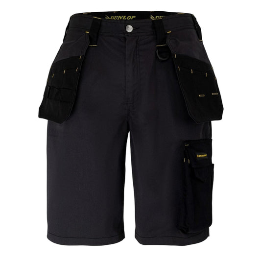 Charcoal-Black - Front - Dunlop Mens On Site Work Shorts