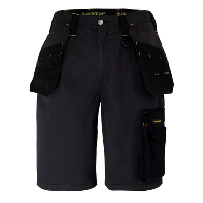 Charcoal-Black - Front - Dunlop Mens On Site Work Shorts