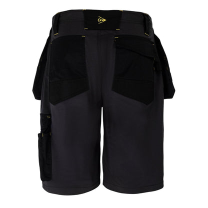 Charcoal-Black - Back - Dunlop Mens On Site Work Shorts