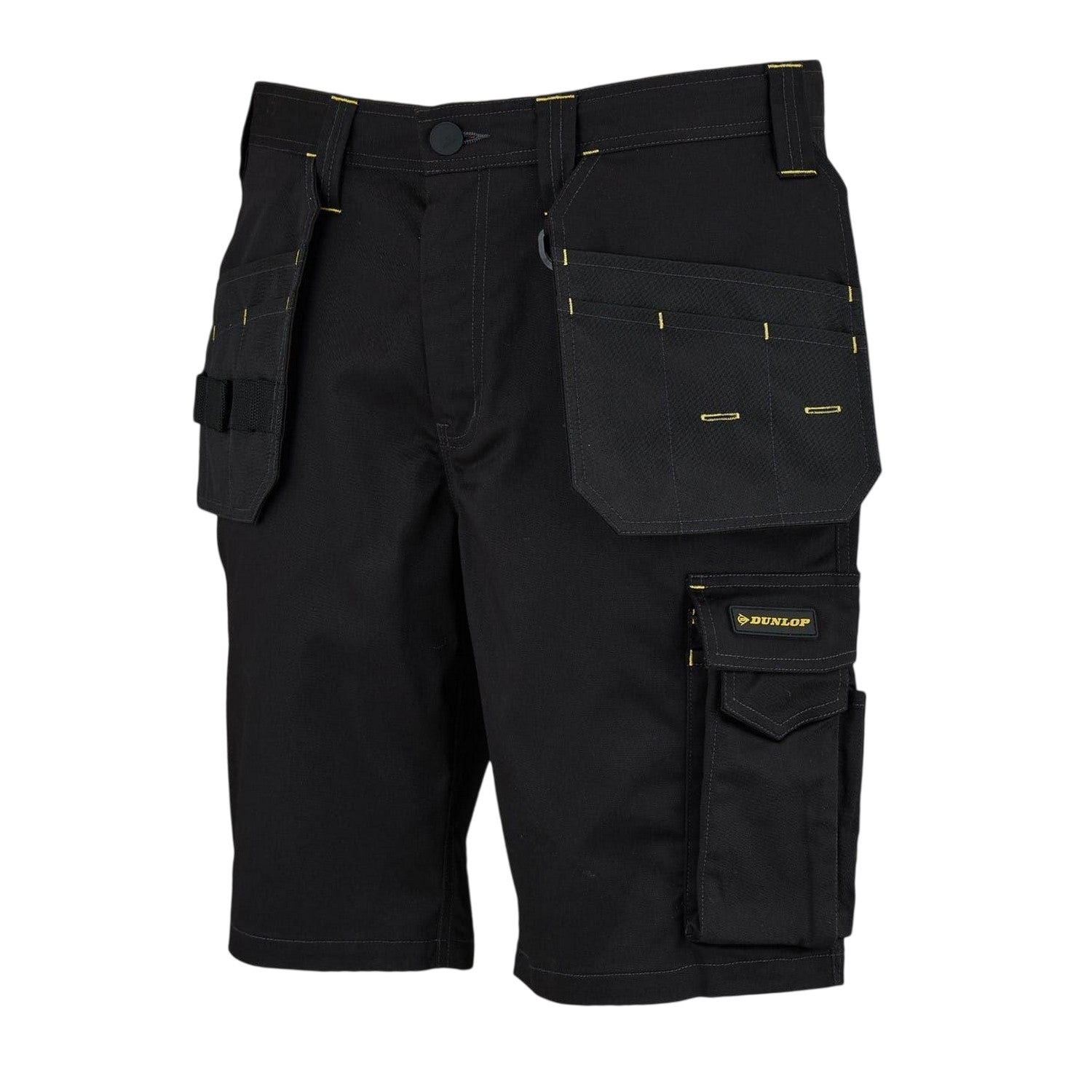 Charcoal-Black - Side - Dunlop Mens On Site Work Shorts