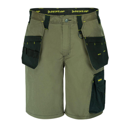 Khaki - Front - Dunlop Mens On Site Work Shorts