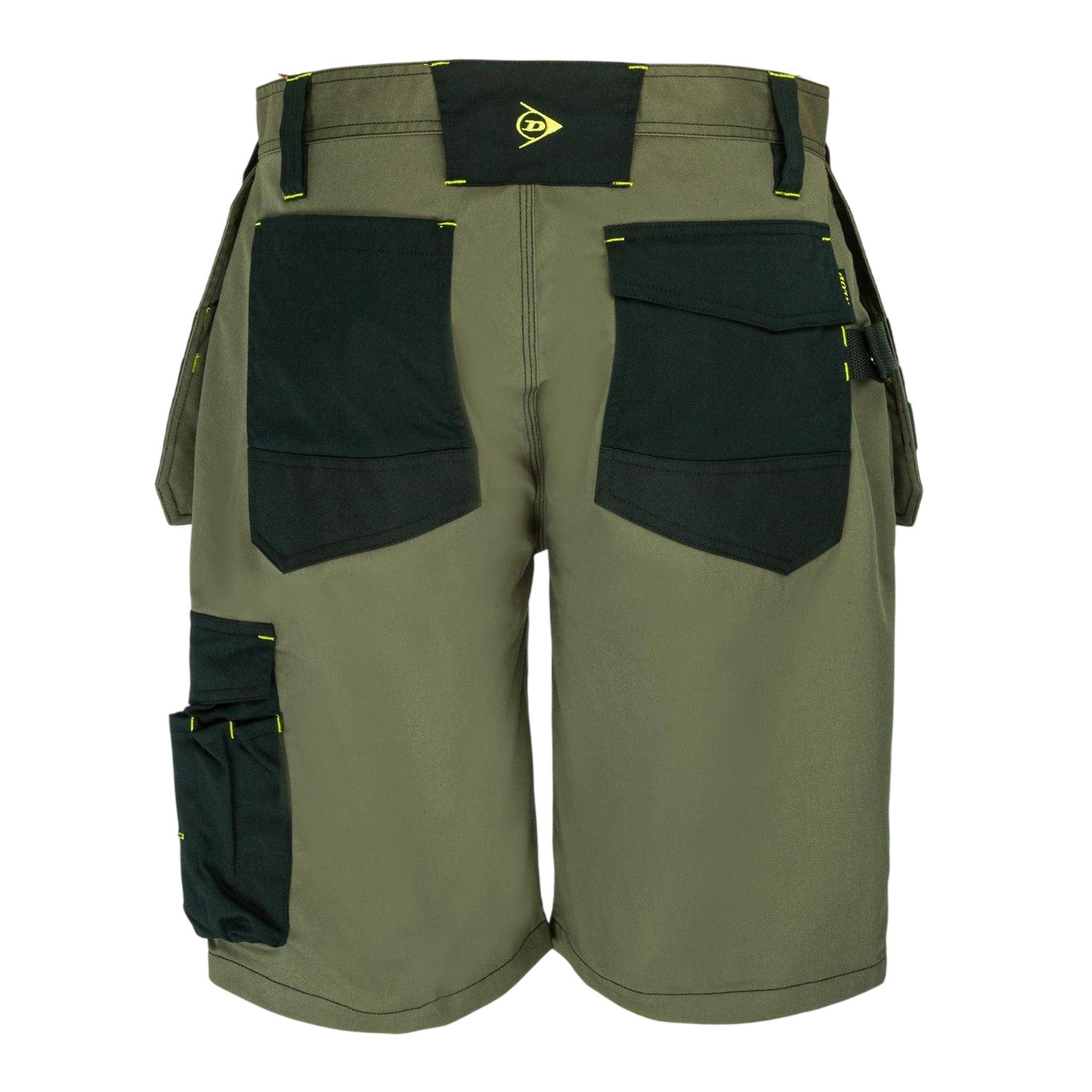 Khaki - Back - Dunlop Mens On Site Work Shorts
