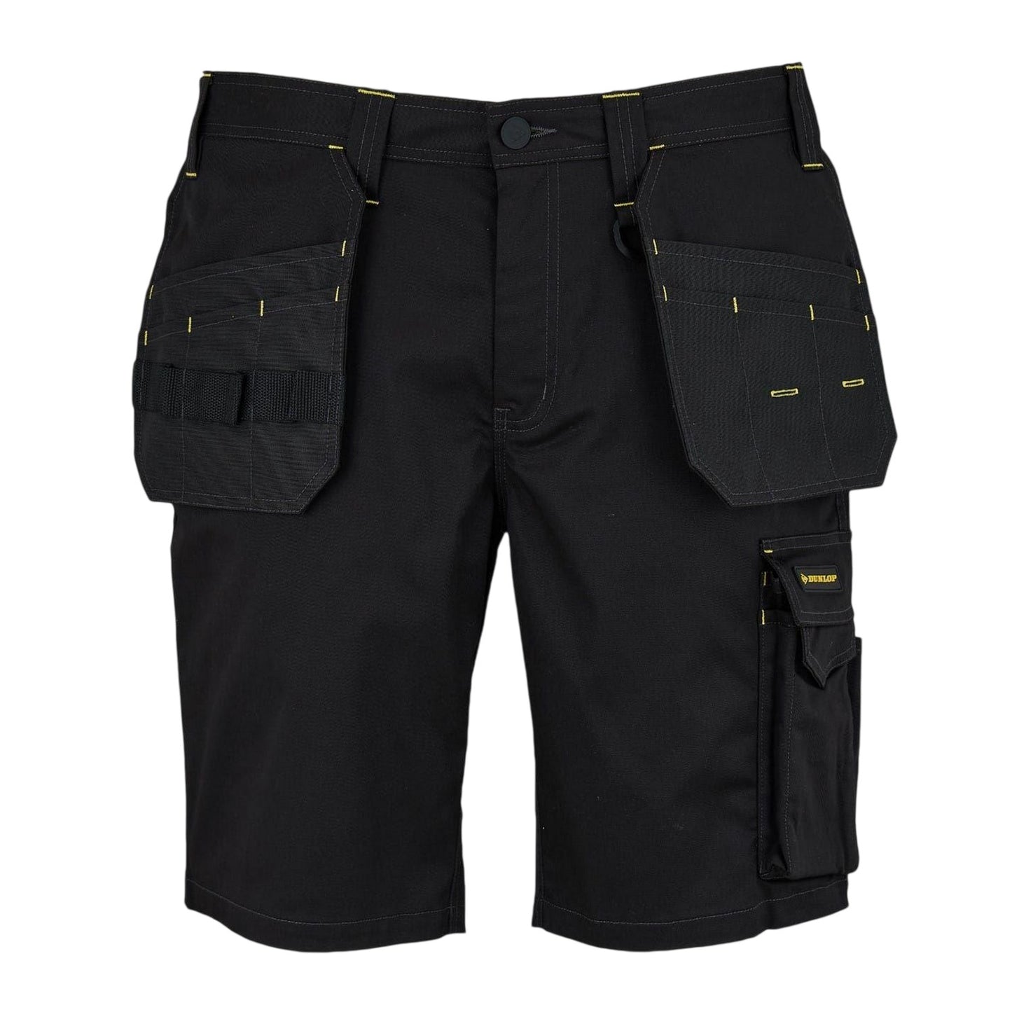 Black - Front - Dunlop Mens On Site Work Shorts