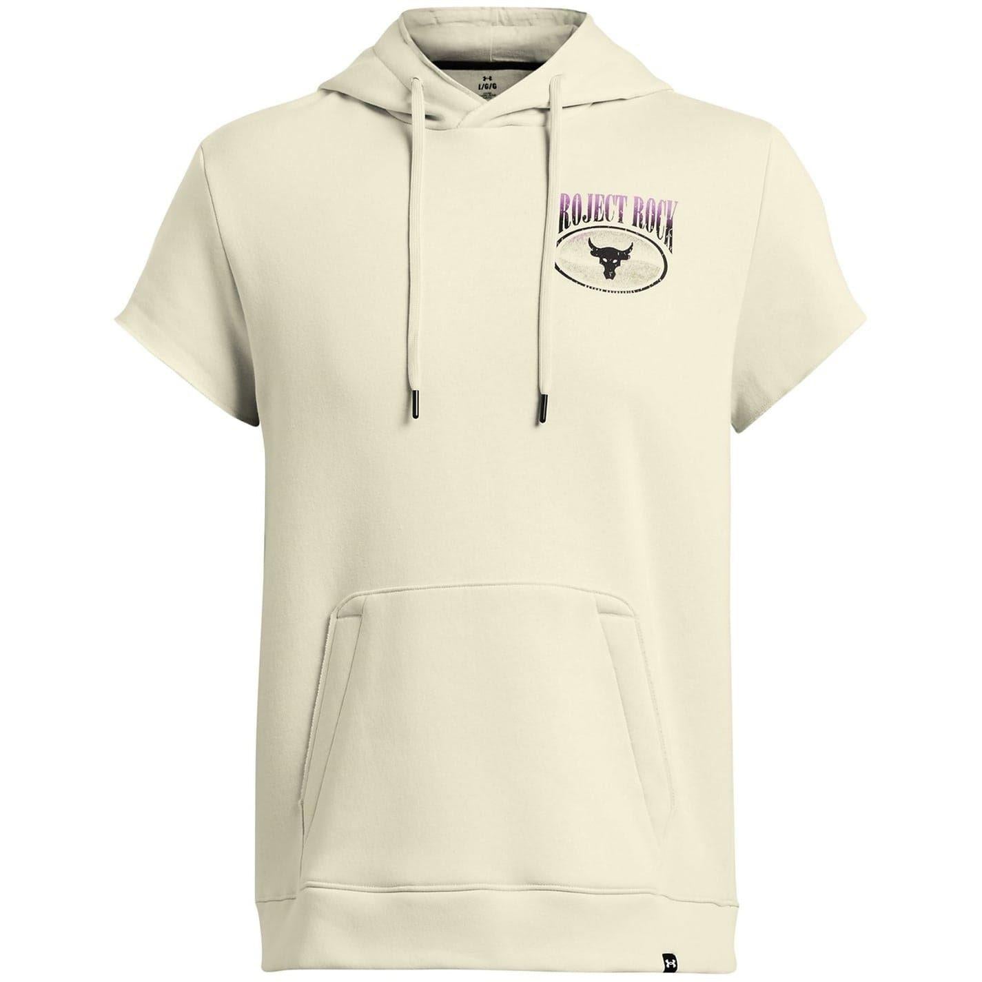 Brown - Front - Under Armour Mens Project Rock Short-Sleeved Hoodie