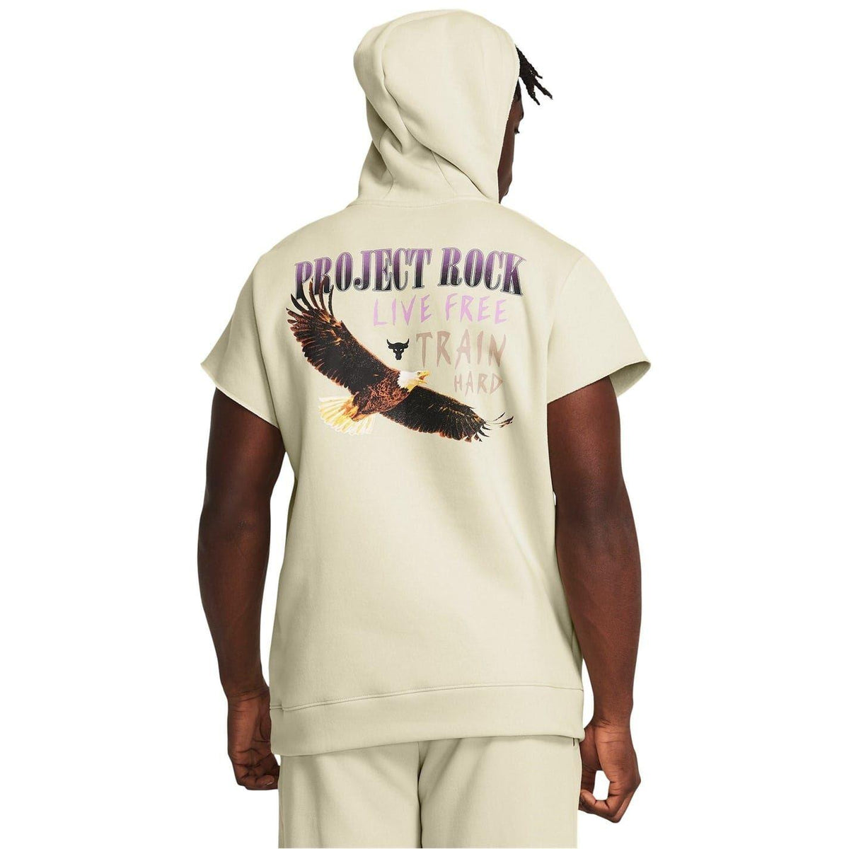Brown - Lifestyle - Under Armour Mens Project Rock Short-Sleeved Hoodie