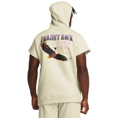 Brown - Lifestyle - Under Armour Mens Project Rock Short-Sleeved Hoodie