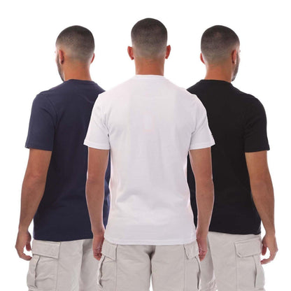 Black-White - Back - Modern Amusement Mens Cali Crown Cotton T-Shirt (Pack of 3)