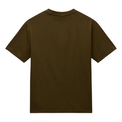 Dark Olive - Back - Napapijri Mens Box Logo Cotton T-Shirt