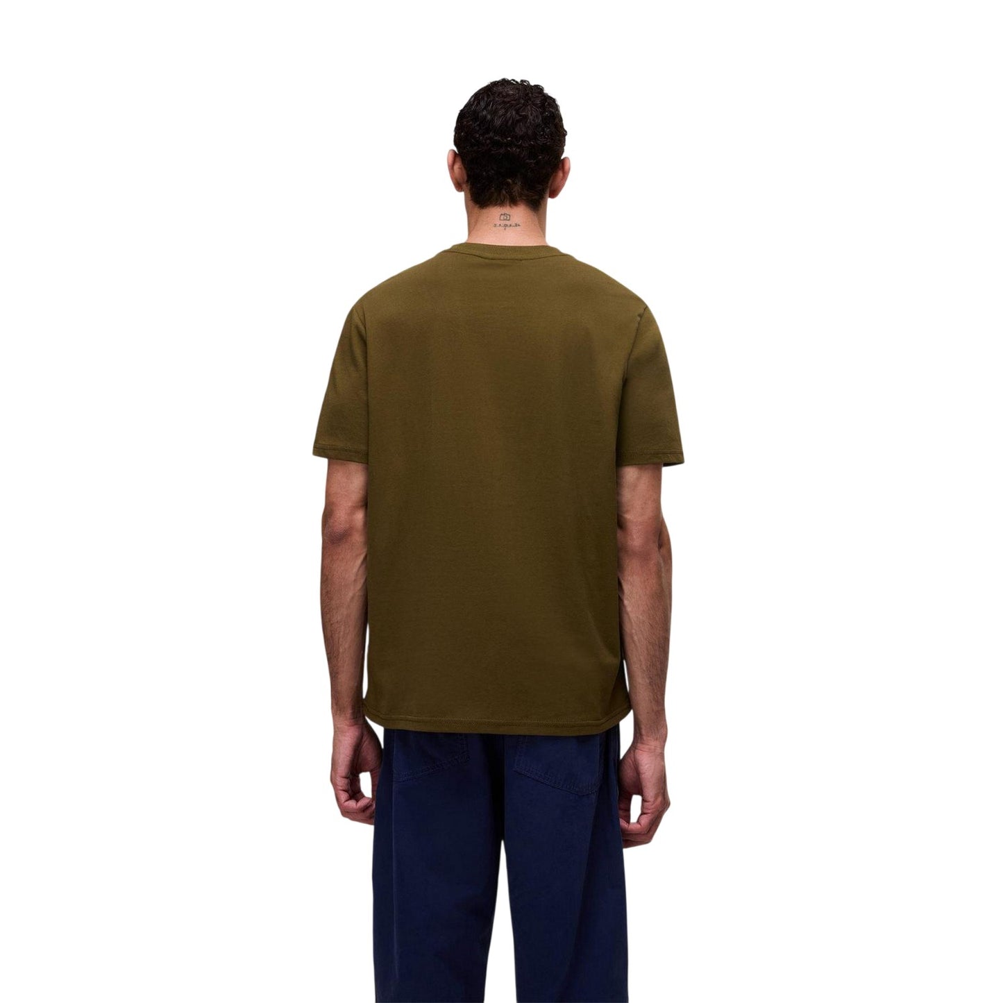 Dark Olive - Lifestyle - Napapijri Mens Box Logo Cotton T-Shirt