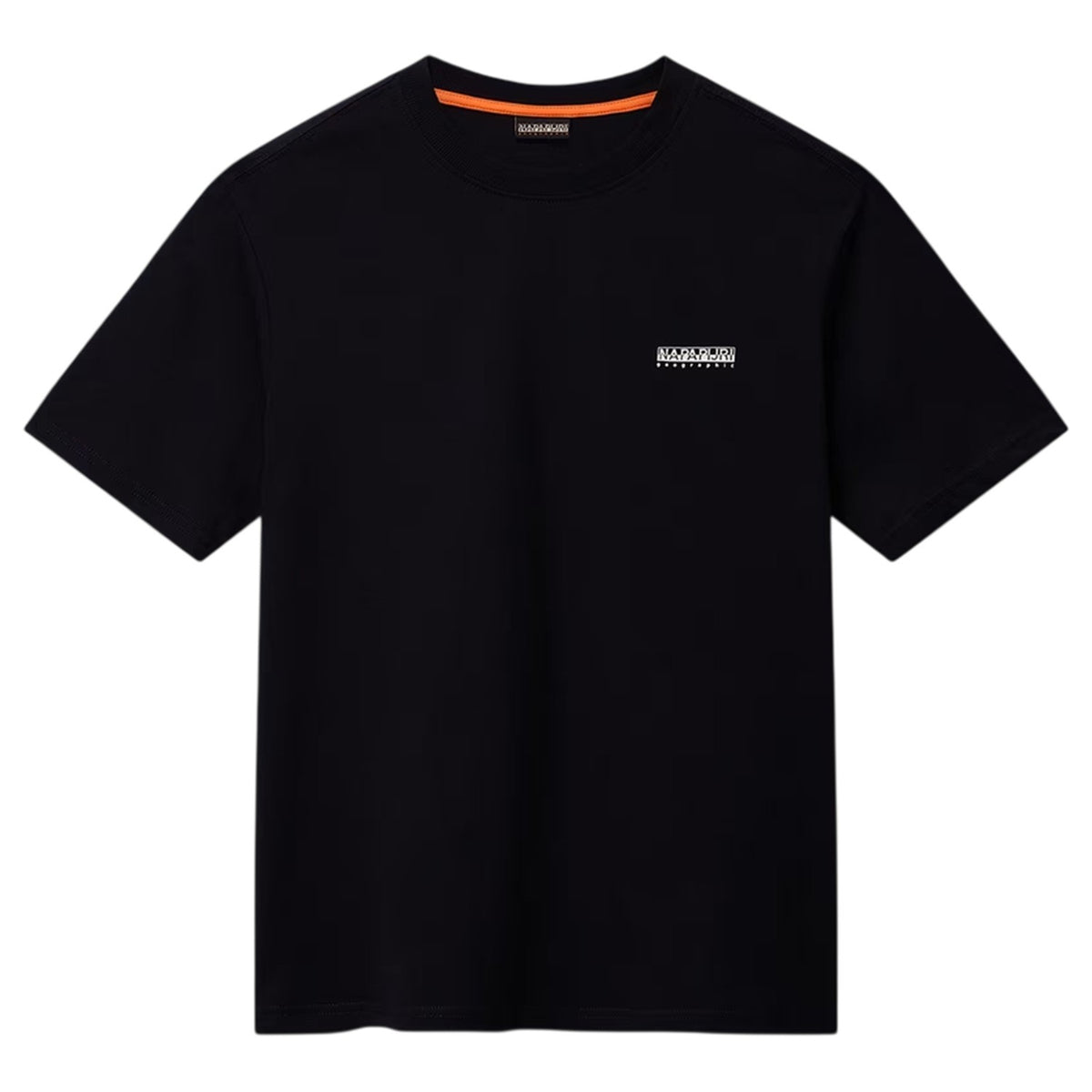 Black Beauty - Front - Napapijri Mens Box Logo Cotton T-Shirt