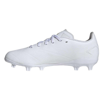 White - Side - Adidas Childrens-Kids League Firm Ground Football Boots
