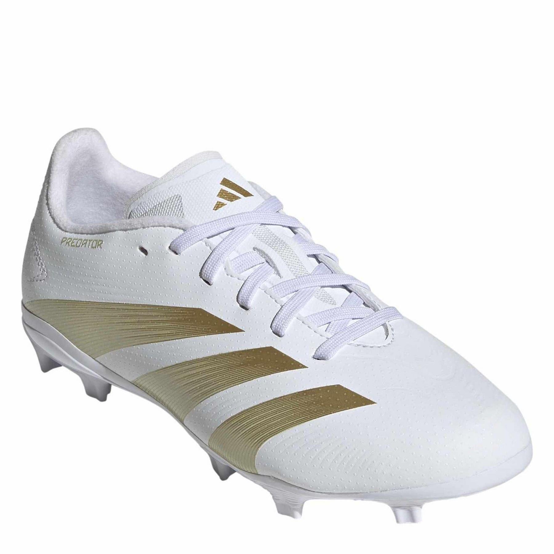 White - Lifestyle - Adidas Childrens-Kids League Firm Ground Football Boots