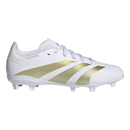 White - Front - Adidas Childrens-Kids League Firm Ground Football Boots