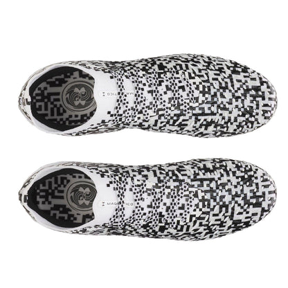 Black-White - Side - Under Armour Unisex Adult Elite Pixelated Firm Ground Football Boots