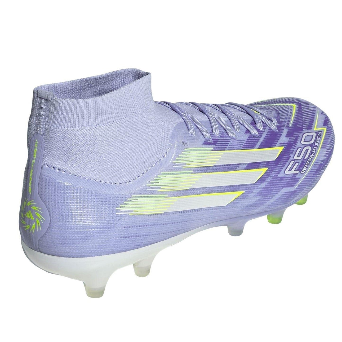 Purple-Lemon - Back - Adidas Womens-Ladies F50 Firm Ground Football Boots
