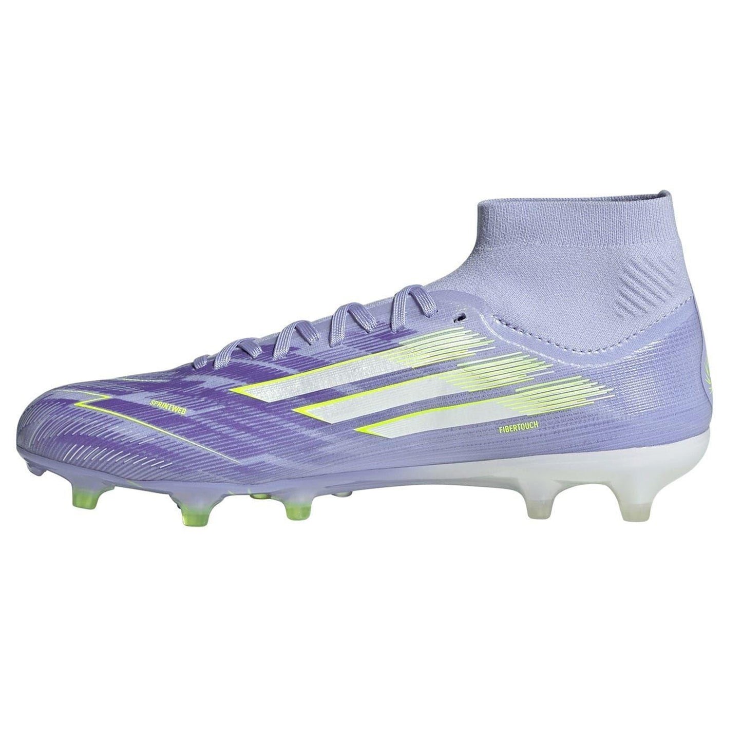 Purple-Lemon - Side - Adidas Womens-Ladies F50 Firm Ground Football Boots