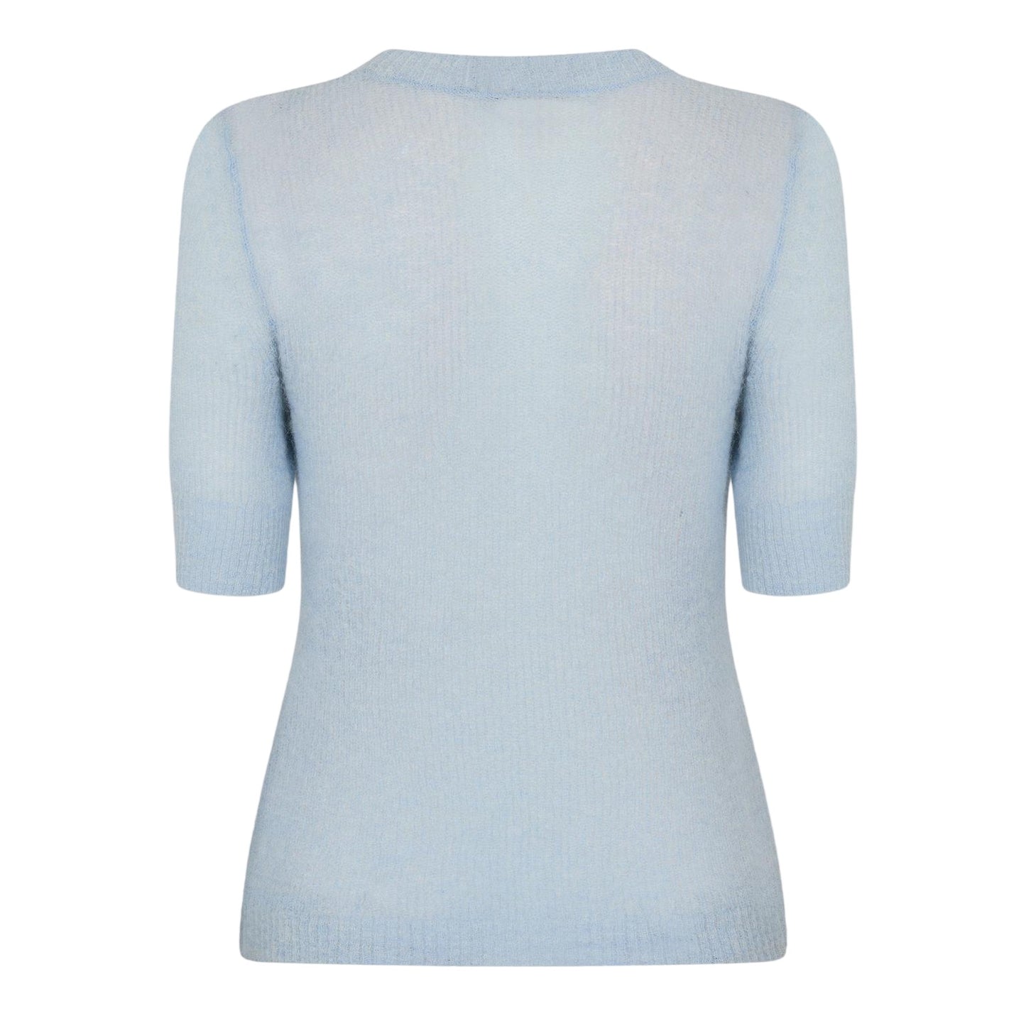 Pastel Blue - Back - Boss Womens-Ladies Mohair Slim Short-Sleeved T-Shirt