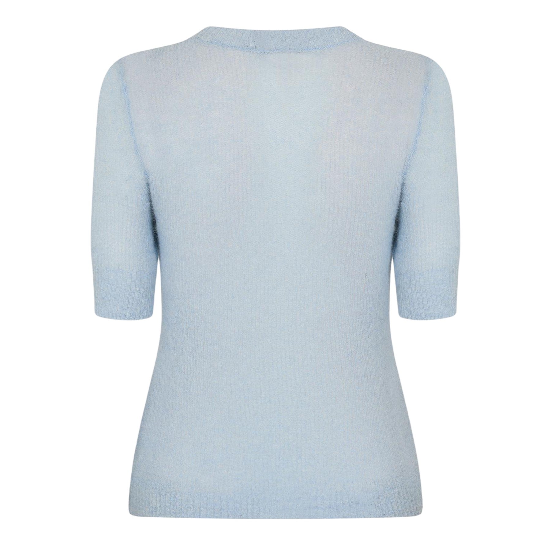 Pastel Blue - Back - Boss Womens-Ladies Mohair Slim Short-Sleeved T-Shirt
