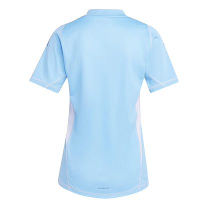 Blue Burst - Back - Adidas Womens-Ladies V Neck Raglan T-Shirt