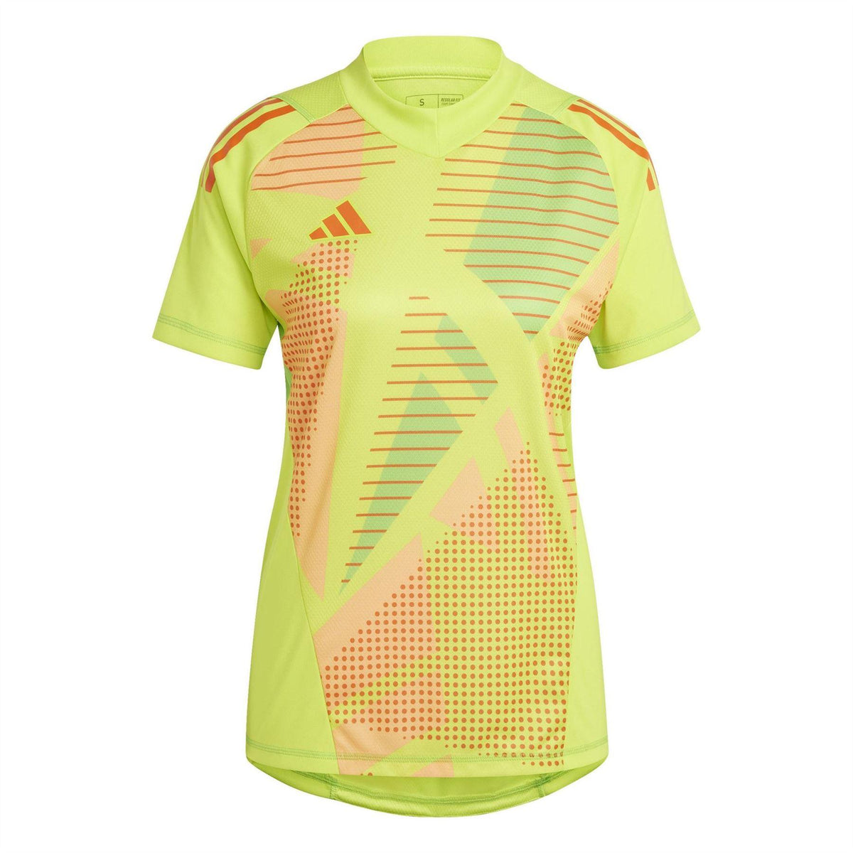 Solar Yellow - Front - Adidas Womens-Ladies V Neck Raglan T-Shirt