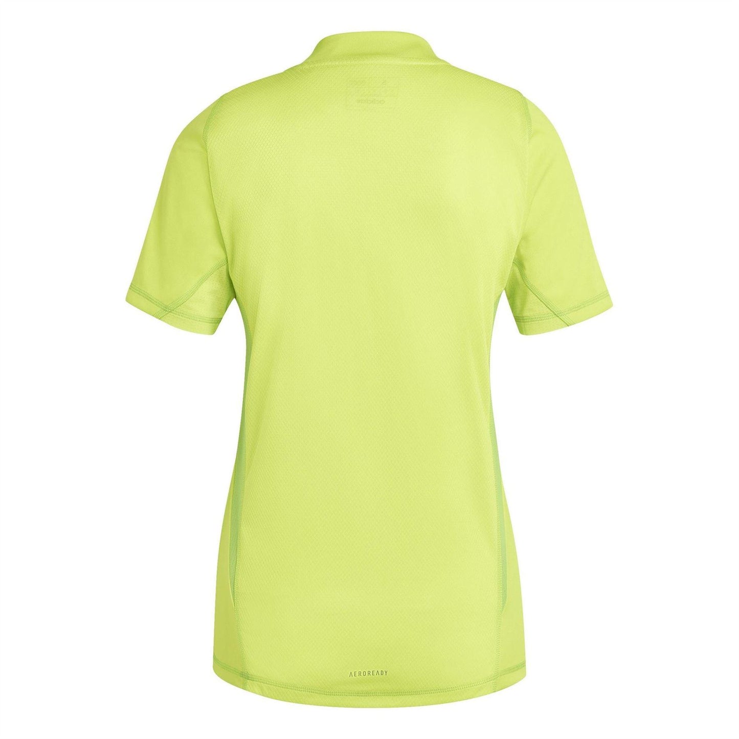 Solar Yellow - Back - Adidas Womens-Ladies V Neck Raglan T-Shirt