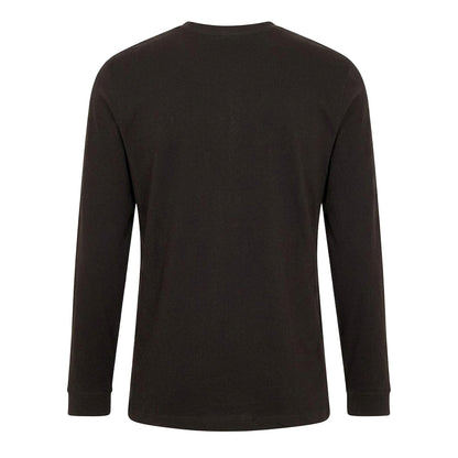 Black - Back - Lacoste Mens Embroidered Logo Jersey Long-Sleeved T-Shirt